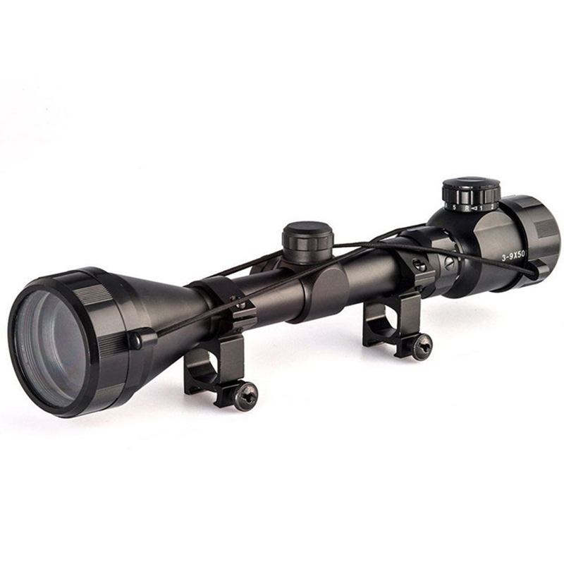 3-9x50 Eg ຂອບເຂດການລ່າສັດ Tactical Rgb Illumination Reticle Riflescope Air Soft Rifle