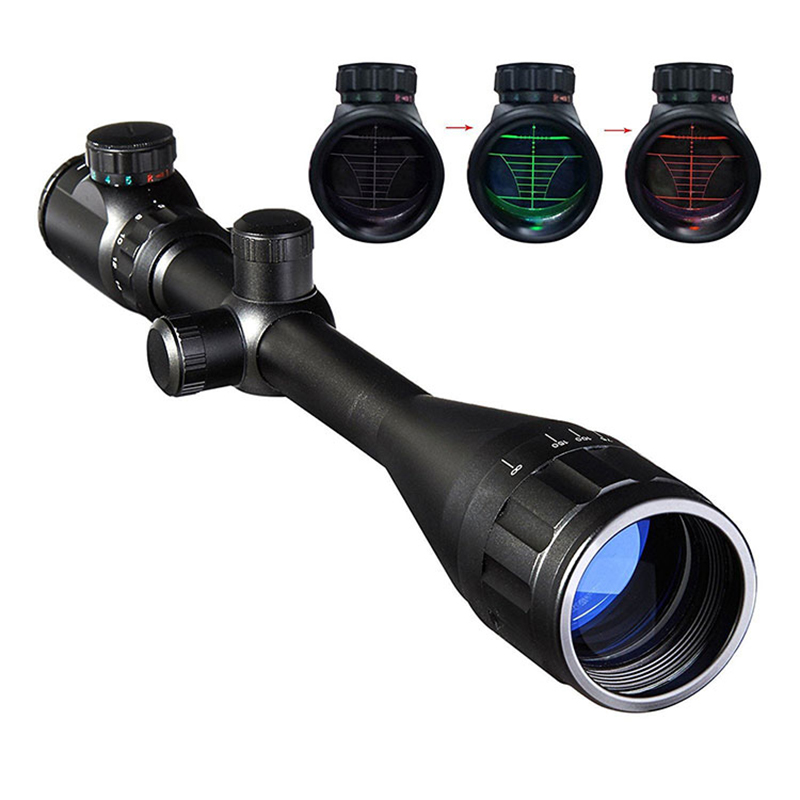 ຂອບເຂດການລ່າສັດ 6-24x50 Reticle Red Green Dot ທີ່ສາມາດປັບໄດ້ ຂອບເຂດການລ່າສັດ Riflescopes Tactical Rifle Sight Scope