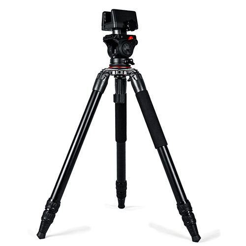 ອາລູມິນຽມ tripod, mount ປືນທົນທານ, ເຫມາະສົມສໍາລັບການລ່າສັດ, ຍິງ, ແລະກິດຈະກໍານອກ