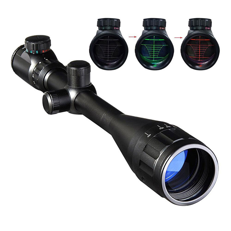 Tactical Hunting Scope Red Green Dot Illuminated Reticle 6-24x50 Riflescope Telescope Air Gun Sniper Rifle ຂອບເຂດການລ່າສັດ ຂອບເຂດການລ່າສັດ