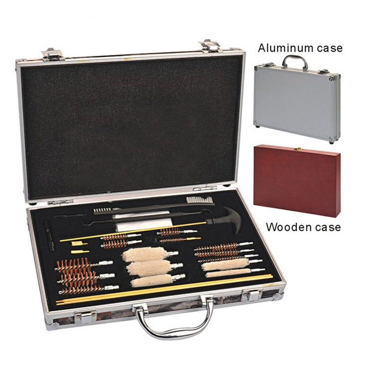 Universal Gun Cleaning Kit Aluminum Case 2 ຊຸດຂອງເຄື່ອງເຮັດຄວາມສະອາດປືນ